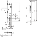 Zamek wpuszczany z opadajacym ryglem do drzwi profilowych