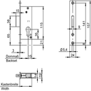 Zamek wpuszczany-zasuwkowy o wysokiej wytrzymałości do drzwi profilowych